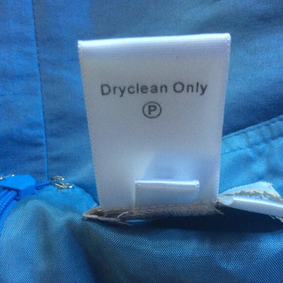 Coldwater Creek Blue Silk Shift Dress Jacket Set Size 16 - Picture 9 of 9